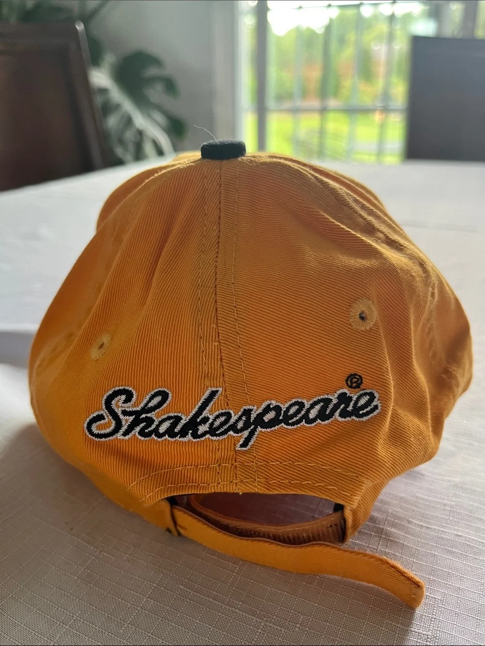 NWNT Vintage Shakespeare Script Logo Baseball Cap - Mustard Yellow